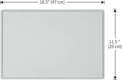 Dog Food Mat, Silicone Waterproof Food Tray, Non Slip Pet Bowl Mats Placemat - Image 5