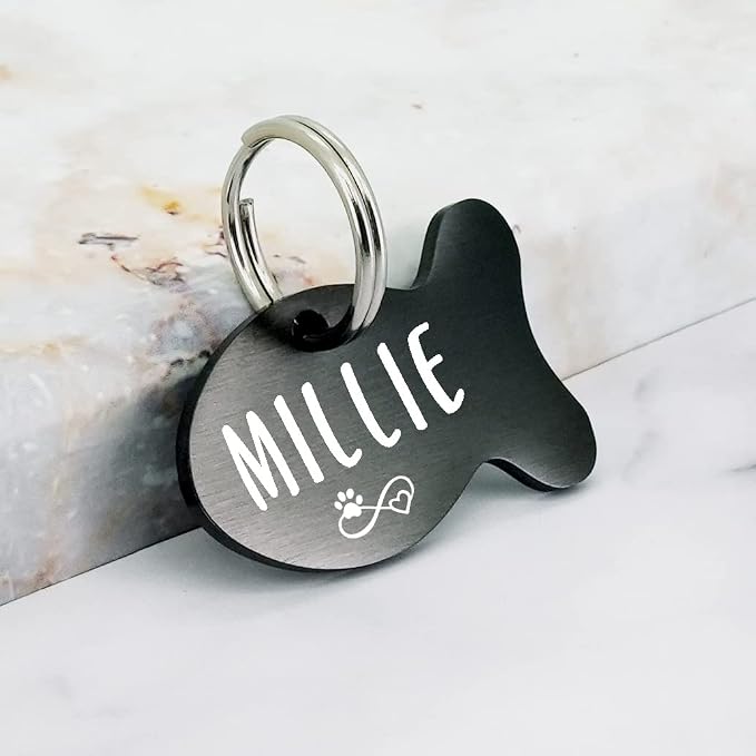 Ultra Joys Cat ID Tag Personalized Pet Tags, Durable Stainless Steel Small Pet - Image 3