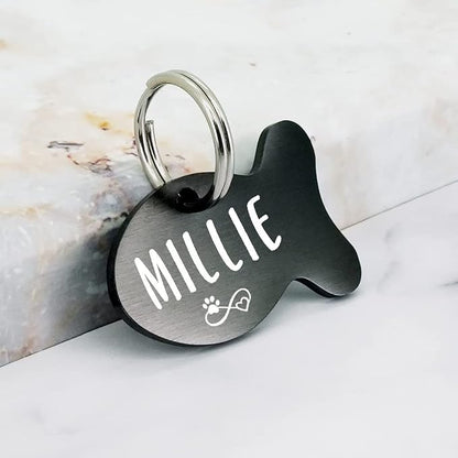 Ultra Joys Cat ID Tag Personalized Pet Tags, Durable Stainless Steel Small Pet - Image 3