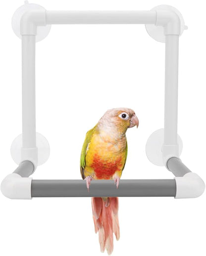 Hypeety Bird Portable Suction Cup Parrot Shower Perch Window Standing Platform by Hypeety