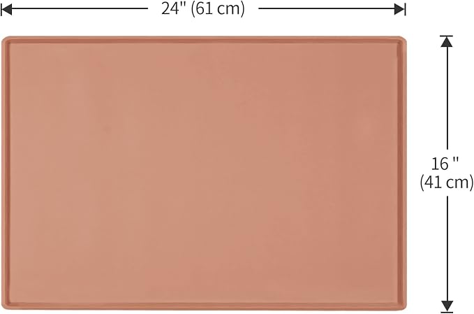Dog Food Mat, Silicone Waterproof Food Tray, Non Slip Pet Bowl Mats Placemat - Image 5