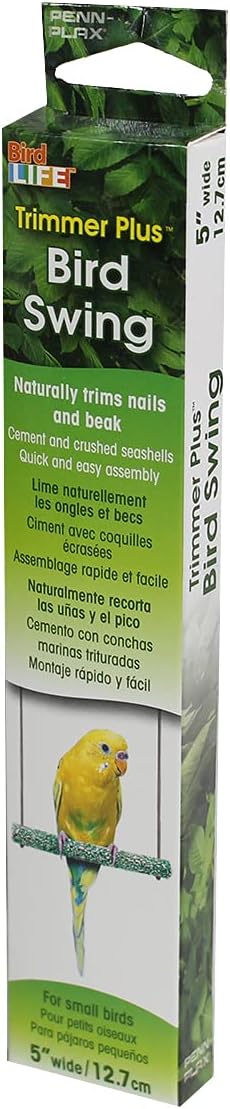 PENN-PLAX Bird-Life Trimmer Plus Cement & Metal Swing – Naturally Trims Nails & - Image 3