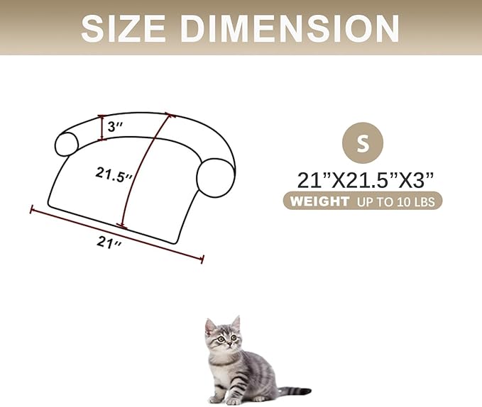 Calming Dogs/Cats Bed Mats, Dog Pad Washable Removable Couch Cover, Plush Long - Image 2