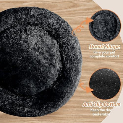 JOLLYVOGUE Calming Dog Bed Large Size Dog, Anti-Anxiety Donut Large Pet Bed - Image 3