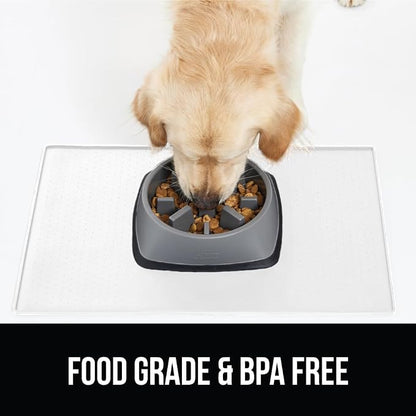 GORILLA GRIP 100% Waterproof Raised Edge BPA Free Silicone Pet Feeding Mat - Image 8