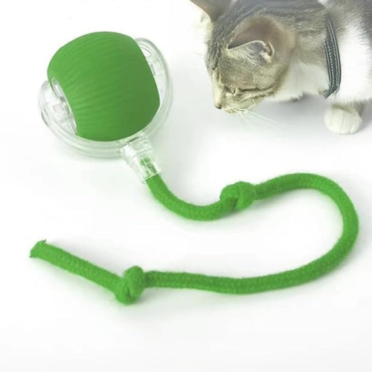 Cat Toy Ball with Tail Rope, Smart Rolling Ball, LED Light, Electric by Unknown