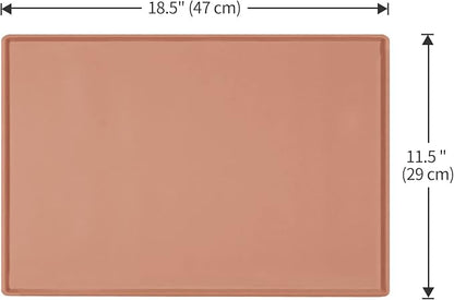 Dog Food Mat, Silicone Waterproof Food Tray, Non Slip Pet Bowl Mats Placemat - Image 5