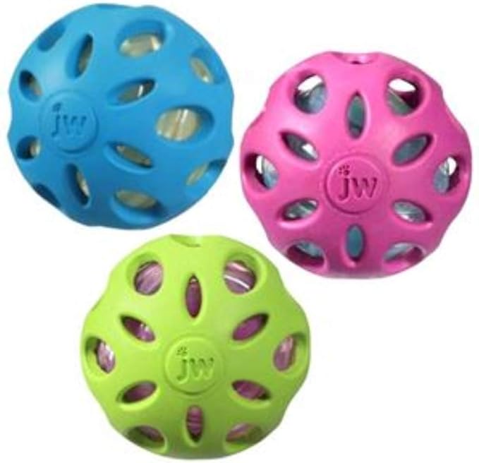 JW Pet Crackle Heads Crackle Ball Crunchy Noise Chew Fetch Toy - Image 6