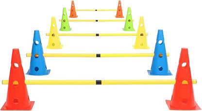 Dog Jump Agility Training Set Puppy Agility Training Hurdle 10 Cones & 5 Poles - Image 7