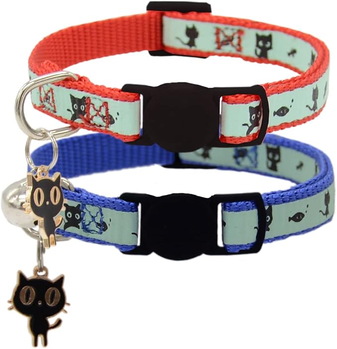 2 Pack Glow in The Dark Cat Collar by Barleygoo
