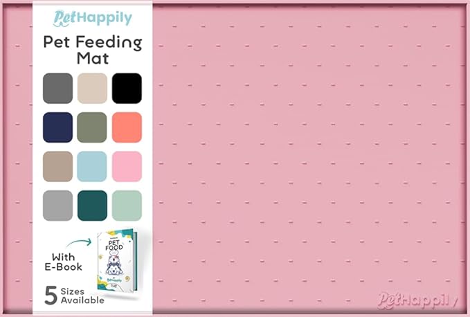 Dog Food Mat - 28x18 Raised Edges Dogs Mat by PETHAPPILY