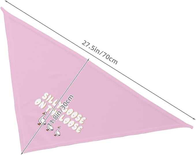 Silly Goose on The Loose Triangle Dog Bandana, Summer Bandana Funny Triangle - Image 6