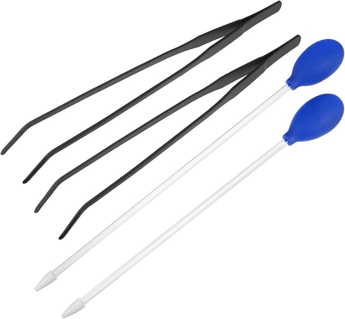 4Pcs Fish Tank Cleaning Tools Aquarium Tweezers Pipette by Abaodam