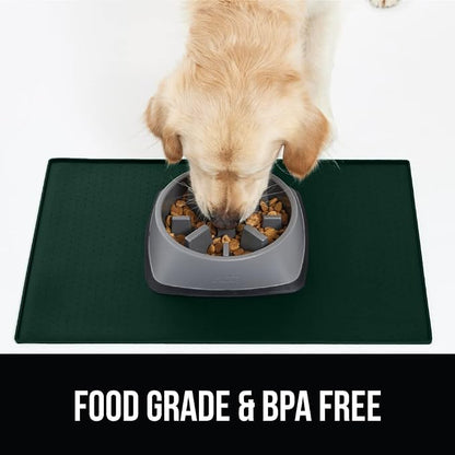 GORILLA GRIP 100% Waterproof Raised Edge BPA Free Silicone Pet Feeding Mat - Image 8