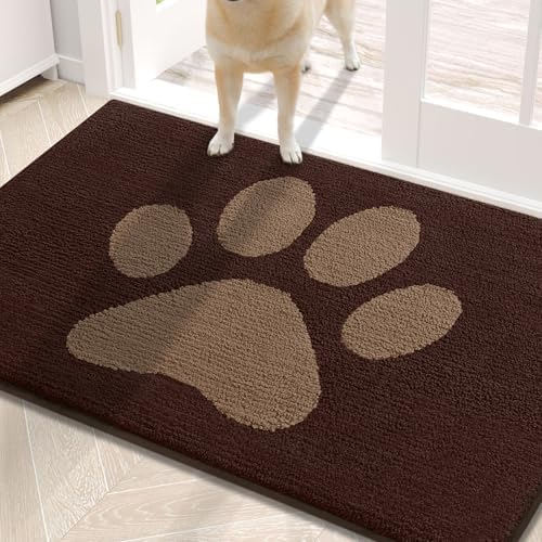 Buganda Dog Door Mat for Muddy Paws, Absorbent Dirt Trapper Non Slip Indoor by Buganda