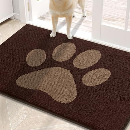 Buganda Dog Door Mat for Muddy Paws, Absorbent Dirt Trapper Non Slip Indoor by Buganda