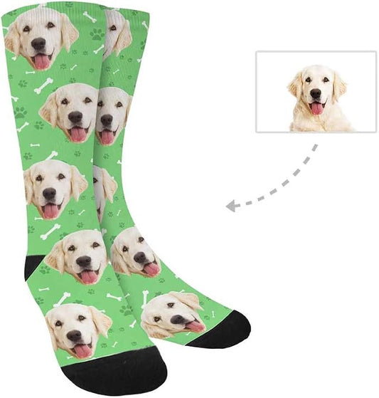 Custom Face Socks, Personalized Dog Lover Pet Photo Picture on Socks Unisex - Image 2