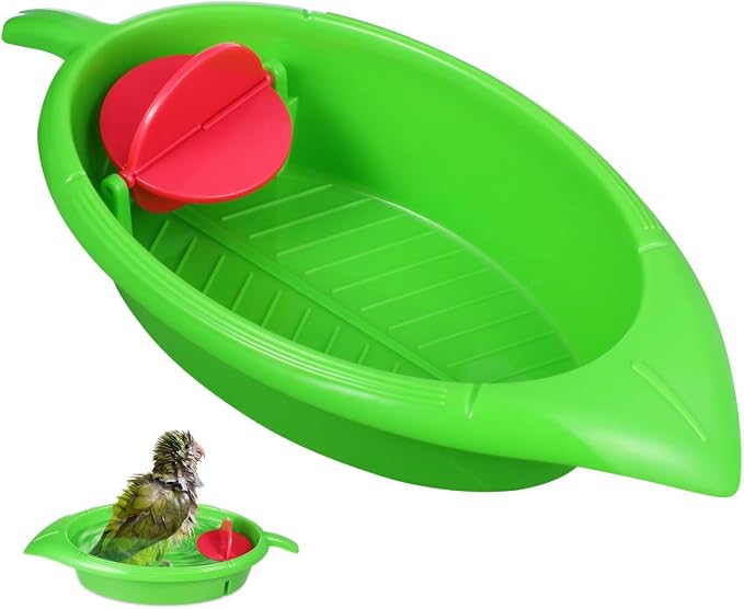 TEHAUX Parrot Bathing Toy Large Capacity Bird Bath Tub by TEHAUX