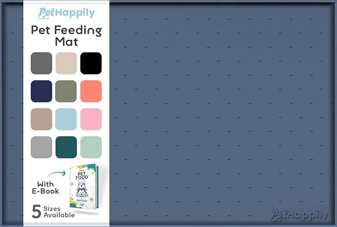 Dog Food Mat - 24x15 Raised Edges Dogs Mat by PETHAPPILY