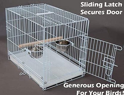 Collapsable Bird, Rabbit and Cat Carrier Travel Vet Carrier Cage - Image 3