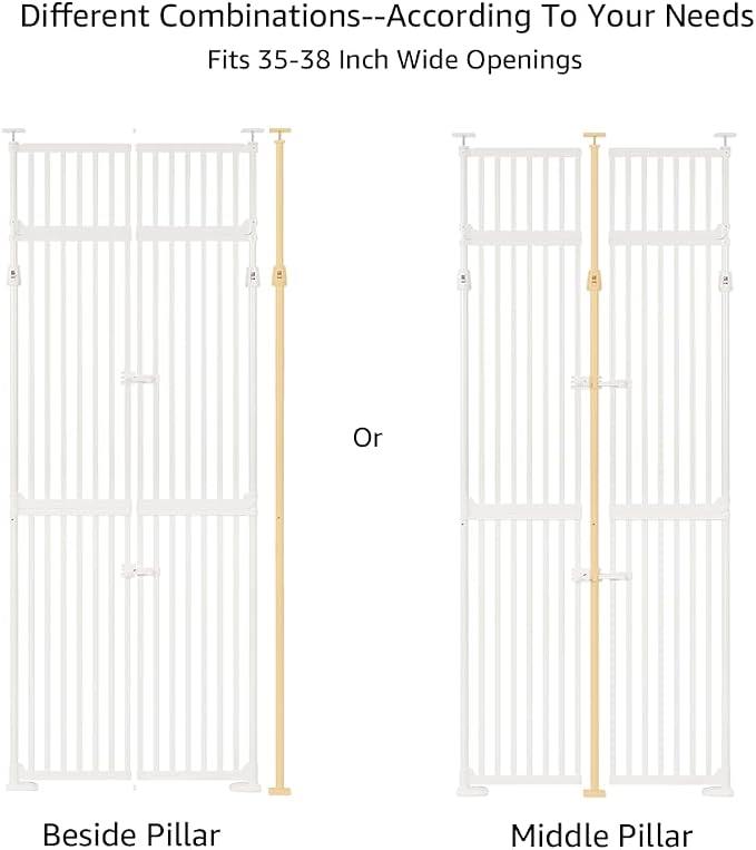 unipaws 86" High Extra Tall Cat Gate, Auto Closing and No Drilling Safety Gate - Image 6