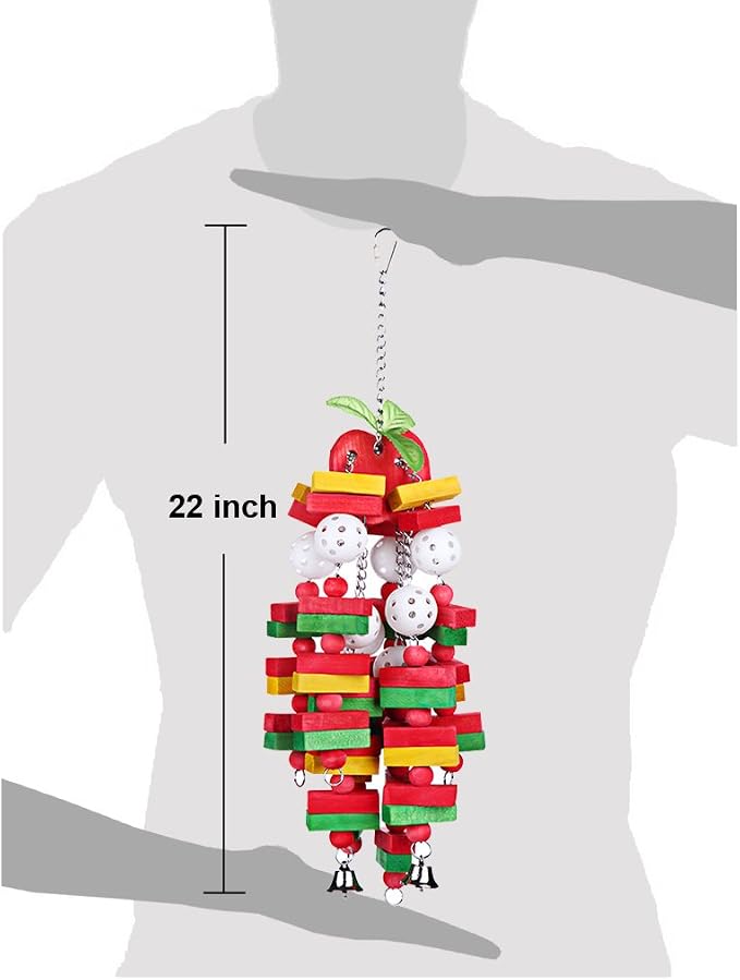 Bird Chewing Toy Large Medium Parrot Cage Bite Toys African Grey Macaws - Image 2