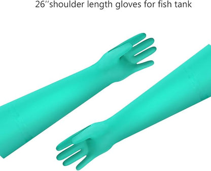 Aquarium Gloves for Fish Tank Maintenance, Shoulder Length Waterproof Long - Image 2