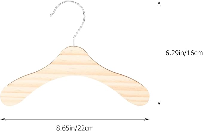 Toyvian 10pcs 8.66-inch Wooden Dog Hangers Large Pet Clothes Hangers Sturdy - Image 9