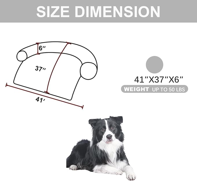 Calming Dogs/Cats Bed Mats, Dog Pad Washable Removable Couch Cover, Plush Long - Image 2