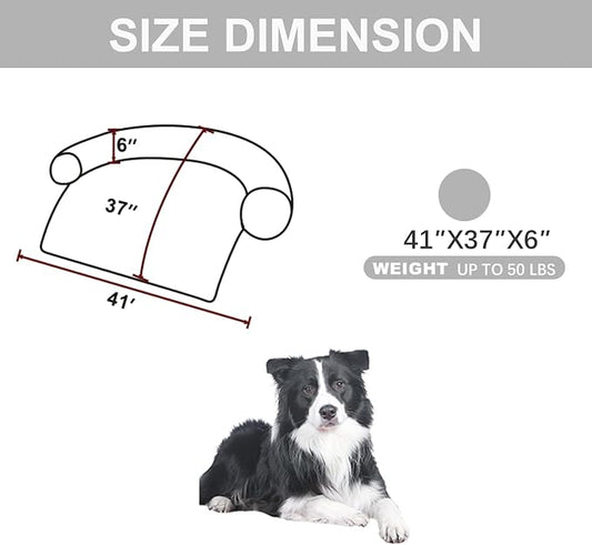 Calming Dogs/Cats Bed Mats, Dog Pad Washable Removable Couch Cover, Plush Long - Image 2