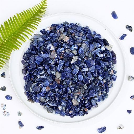 YATOJUZI Blue Sodalite Aquarium Gravel Rocks Bulk Wholesale Tumbled Crystals - Image 2
