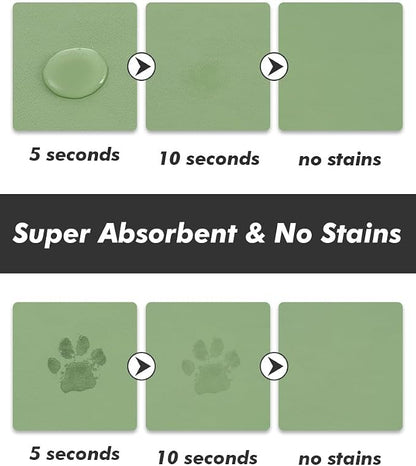 Absorbent Dog Food Mat-Dog Mat for Food and Water Bowl, Quick Dry Pet Food Mat - Image 2