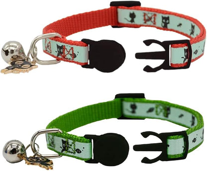 2 Pack Glow in The Dark Cat Collar - Image 2