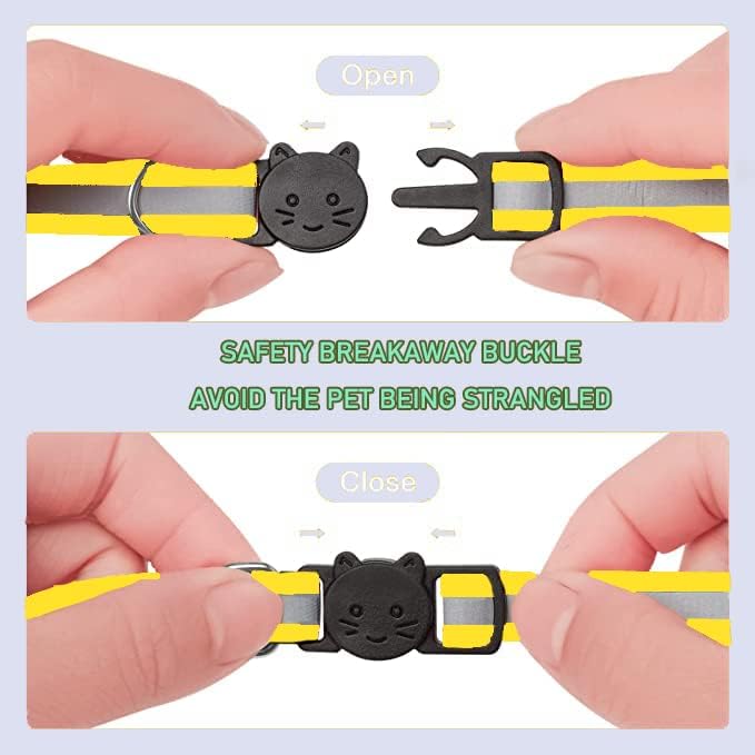 2 Pack Cat Collars Quick Release Reflective Kitten Collar - Image 4
