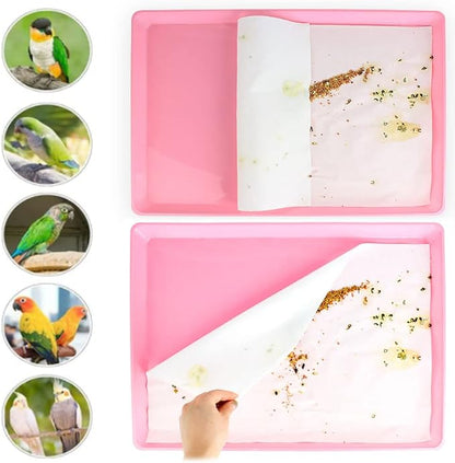 Firdnyohs 100PCS Bird Cage Liner Papers, Disposable Cage Paper Liners Precut - Image 2