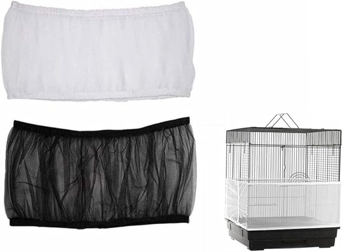 ISMARTEN Bird Cage Seed Catcher, Airy Gauze Bird Cage Cover Seeds Guard by ISMARTEN