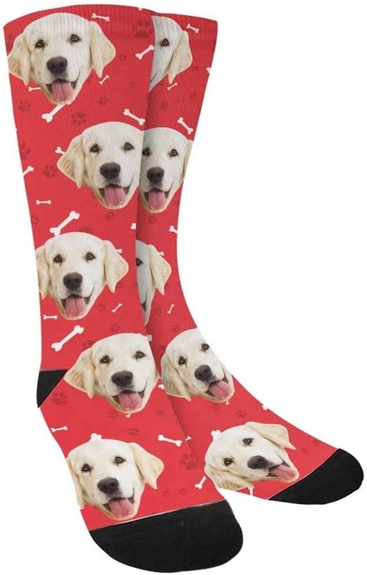 Custom Face Socks, Personalized Dog Lover Pet Photo Picture on Socks Unisex by Enjoy-yjl