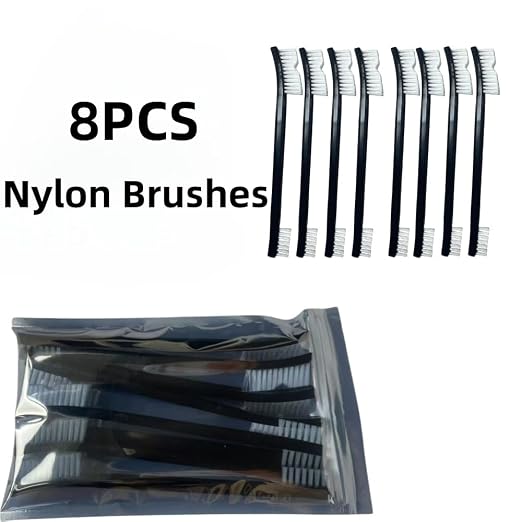 Anti-Static Nylon Bristles Deep Clean Soft Cleaning Brush: 8 Nylon Brushes - Image 5