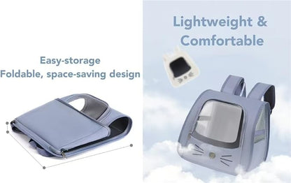 Pet Backpack Carrier, Traveler Breathable Transparent Carrier - Image 4