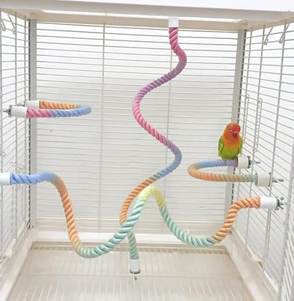 3Pcs Rope Perches for Bird Cages, Rope Perch for Parrots, Cockatiels & Parakeets - Image 3