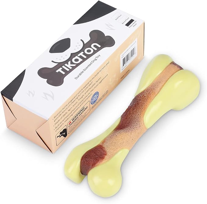 Tikaton Dog Chew Toys for Aggressive Chewers, Peanut Butter Flavor Durable Dog - Image 3