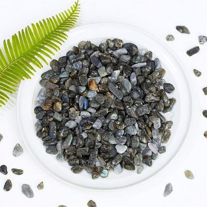 YATOJUZI Labradorite Aquarium Gravel Rocks Bulk Wholesale Tumbled Crystals - Image 2