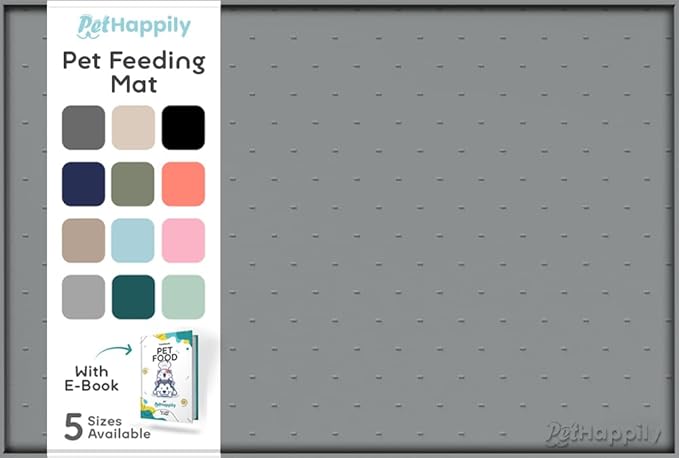 Dog Food Mat - Raised Edges Dogs Mat by PETHAPPILY