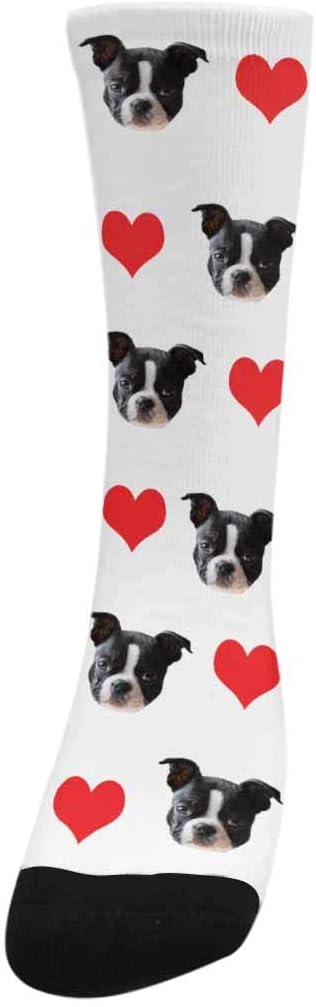 Custom Face Socks, Personalized Dog Lover Pet Photo Picture on Socks Unisex - Image 2