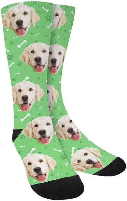 Custom Face Socks, Personalized Dog Lover Pet Photo Picture on Socks Unisex by Enjoy-yjl