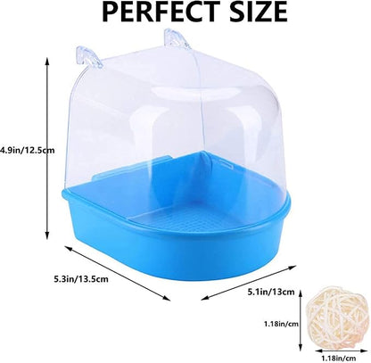 Tfwadmx Bird Cage Bath Parrot Bath Box Accessory Supplies Hanging Bathing Tub - Image 7