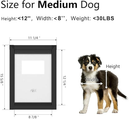 Aluminum Medium Dog Door with 2 Sliding Lock Panels, Doggie Door - Image 5