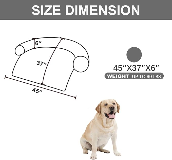 Calming Dogs/Cats Bed Mats, Dog Pad Washable Removable Couch Cover, Plush Long - Image 2
