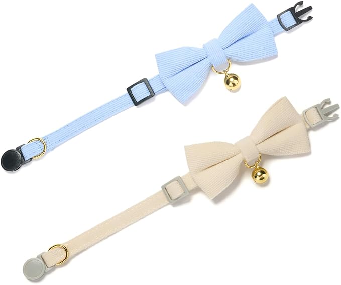 2 Pack Soft Corduroy Cat Collars - Image 4