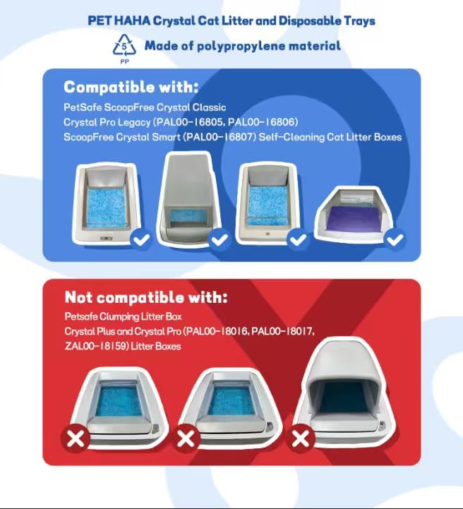Crystal Cat Litter and Disposable Litter Trays （3 Sets） Compatible - Image 2